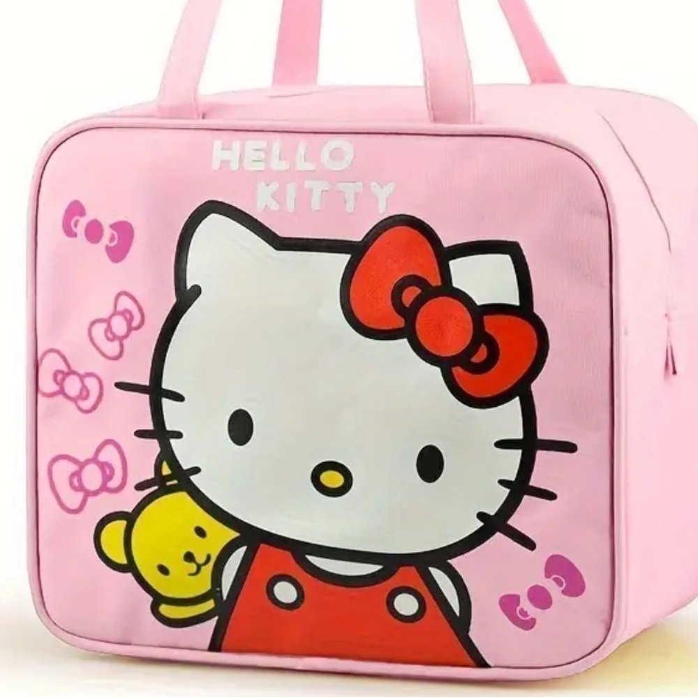 NWT Hello Kitty by Sanrio Large Lunch Box for Girls Adults Light PINK - Picture 2 of 2